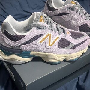 New Balance Lilac and Charcoal Sneakers